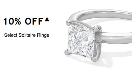 10% off Select Solitaire Rings