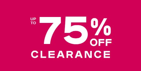 Up to 75% Off Clearance