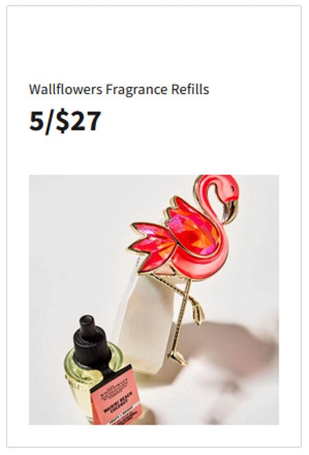 Wallflowers Fragrance Refills 5 for $27