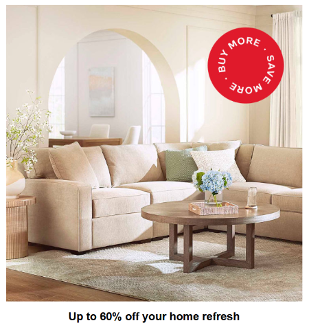 Up to 60% Off your Home Refresh