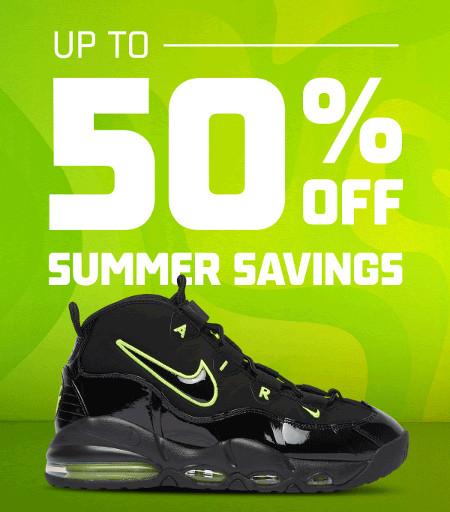 Up to 50% off Summer Savings