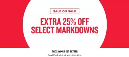 Extra 25% off Select Markdowns