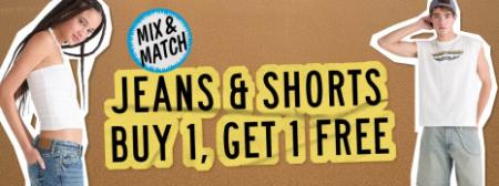 Buy 1, Get 1 Free Jeans & Shorts