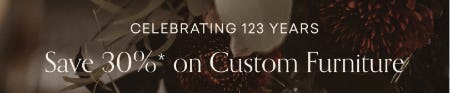 30% Off Custom Furniture