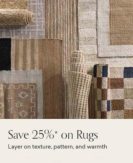 Save 25% on Rugs