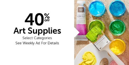 40% Off Art Supplies