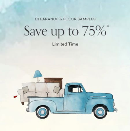 Save Up to 75% on Clearance & Floor Samples