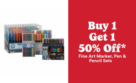 Buy 1, Get 1 50% Off Fine Art Marker, Pen & Pencil Sets