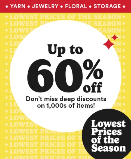 Up to 60% Off