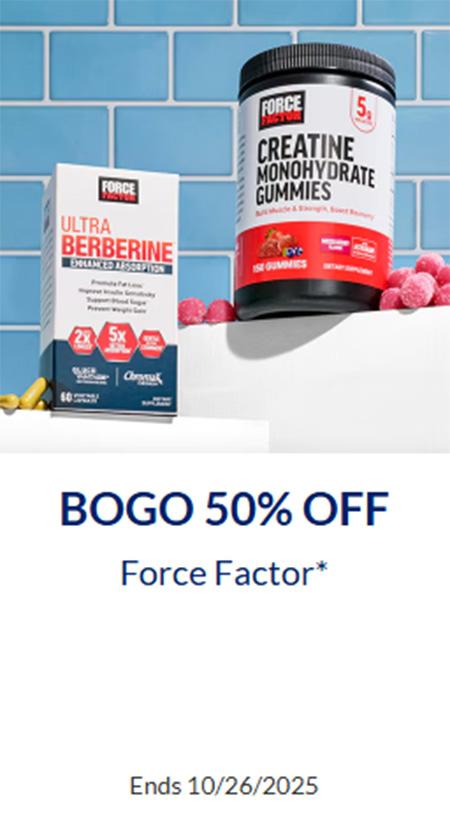 BOGO 50% Off Force Factor