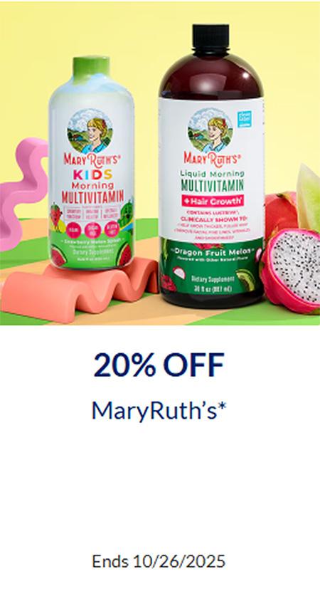 20% Off MaryRuth's