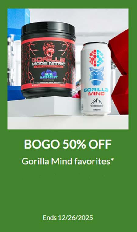 BOGO 50% Off Gorilla Mind Favorites
