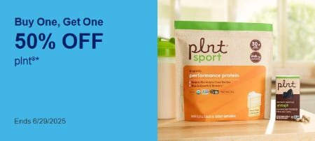 Buy One, Get One 50% Off plnt