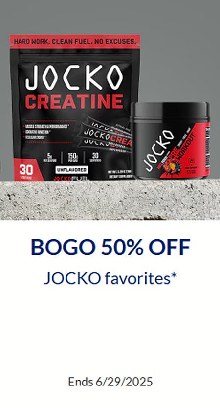 BOGO 50% Off JOCKO Favorites