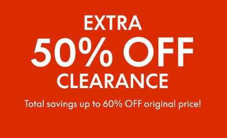 Extra 50% off Clearance