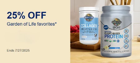 25% Off Garden of Life Favorites