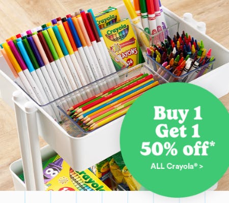 Buy 1, Get 1 50% Off All Crayola