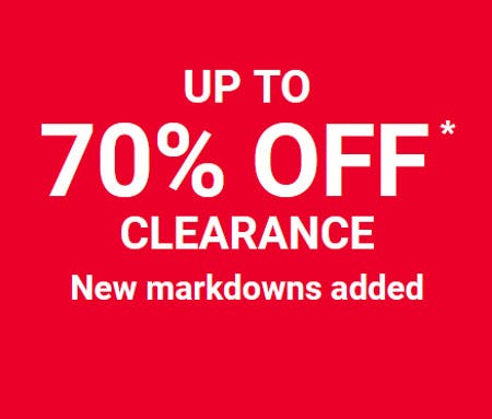 Up to 70% off Clearance