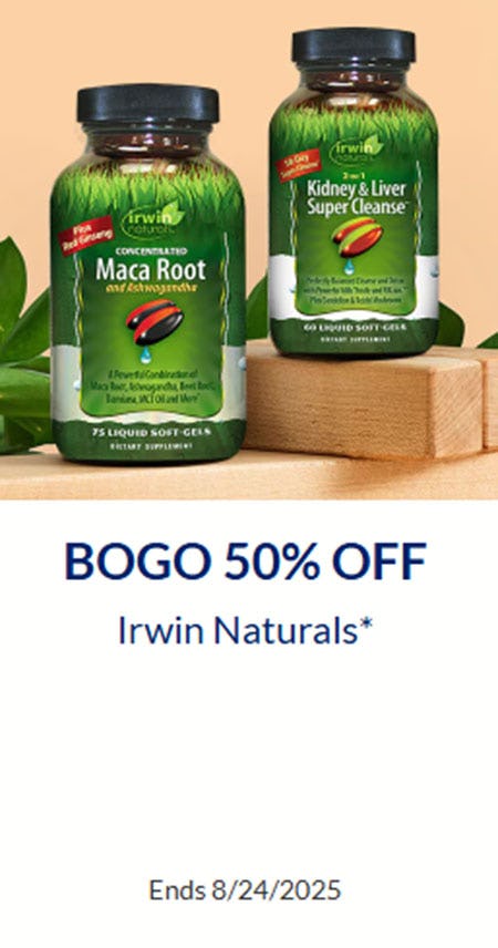 BOGO 50% Off Irwin Naturals