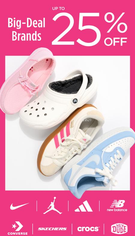 Big-Deal Brands Up to 25% Off