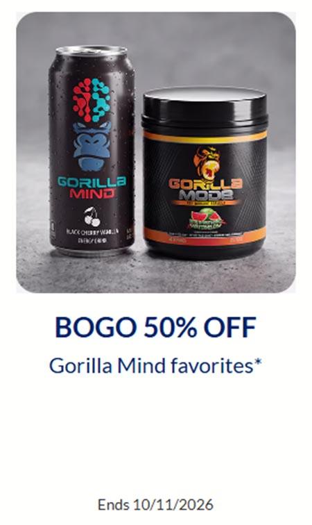 BOGO 50% Off Gorilla Mind Favorites