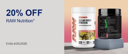 20% Off RAW Nutrition