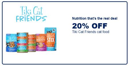 20% Off Tiki Cat Friends Cat Food