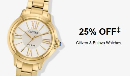 25% off Citizen and Bulova Watches