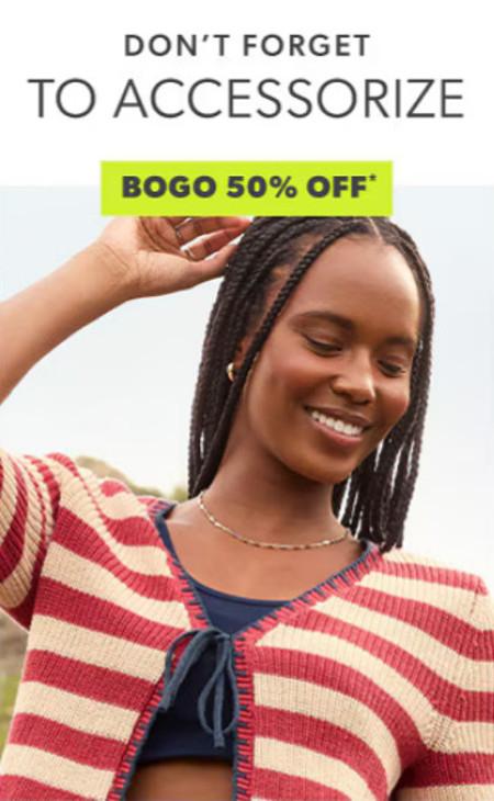 Buy One, Get One 50% off Jewelry and Accessories