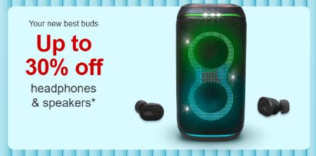 Up to 30% Off Headphones & Speakers