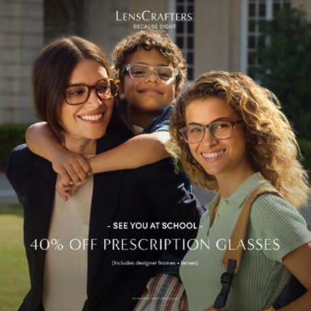 40% OFF PRESCRIPTION GLASSES