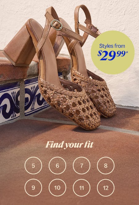 Styles From $29.99