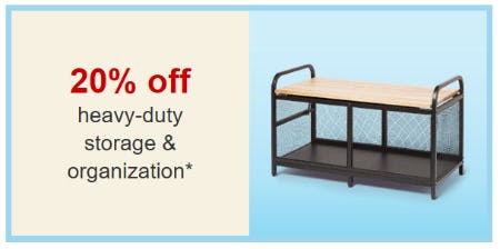 20% Off Heavy-Duty Storage and Organization
