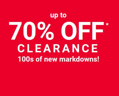 Up to 70% off Clearance