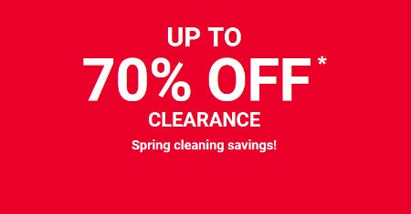 Up to 70% off Clearance