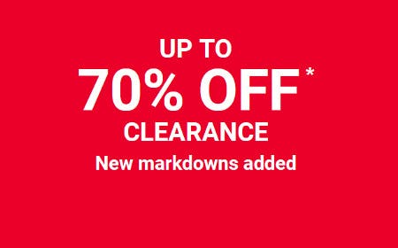 Up to 70% off Clearance