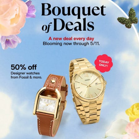 50% off Designer Watches From Fossil and More