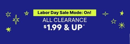 All Clearance $1.99 and Up