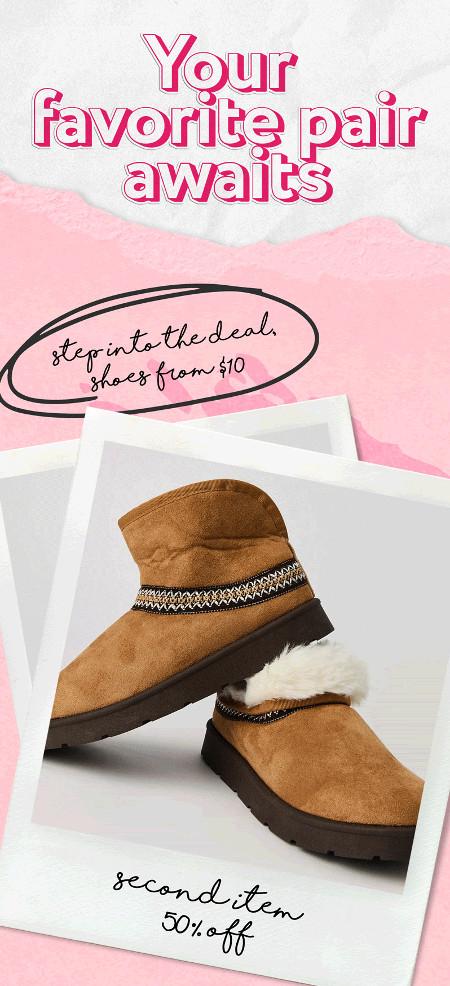 BOGO 50% off Footwear