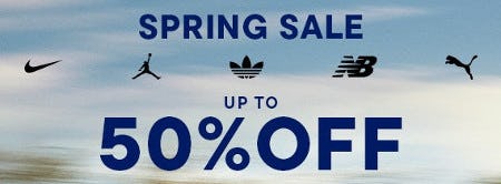 Spring Sale Up to 50% Off