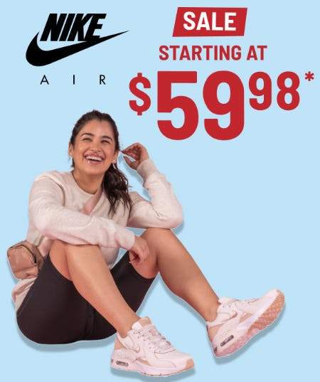 Starting at $59.98 Nike Air