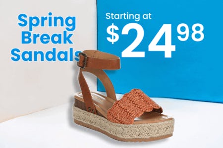 Starting at $24.98 Spring Break Sandals