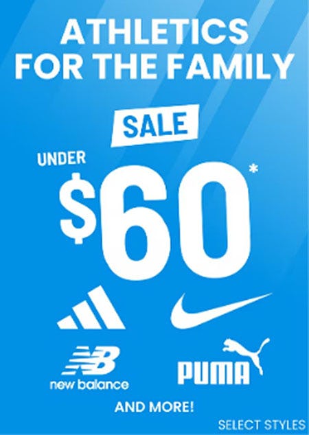 Athletics For The Family Sale Under $60