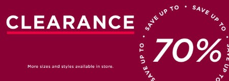 Clearance Save Up to 70%