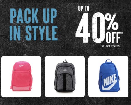 Pack Up in Style: Up to 40% Off