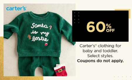 60% Off Carter's Clothing For Baby and Toddler