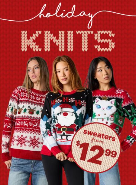 Sweaters From $12.99