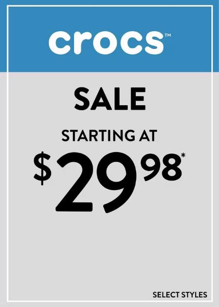 Crocs Sale Starting at $29.98