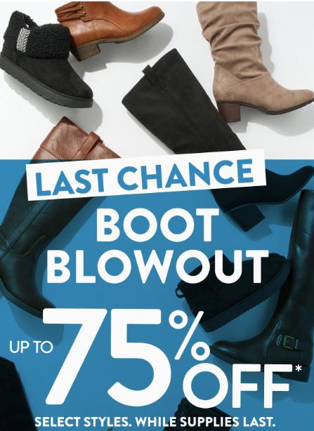 The Boot Blowout Sale Up to 75% Off