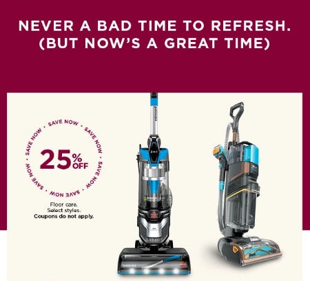 25% Off Floor Care